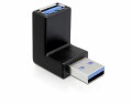DeLock USB3.0 Winkeladapter: A-Buchse zu A-Stecker, für