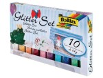 Folia Glitzerset Bunt, mit 10 Tuben, Detailfarbe: Mehrfarbig, Set