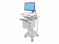 Ergotron Cart with LCD Arm, LiFe Powered, 3 Drawers