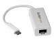 StarTech.com - USB C to Gigabit Ethernet Adapter - White - USB 3.1 to RJ45 LAN Network Adapter - USB Type C to Ethernet (US1GC30W)
