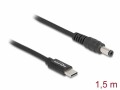 DeLock Ladekabel USB-C zu 5.5 x 2.1 mm Stecker