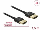 DeLock Kabel 4K 60Hz HDMI - HDMI, 1.5 m