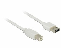 DeLock USB2.0 Easy Kabel, A-B, 5m, Weiss Typ