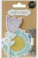 I AM CREATIVE Geschenkanhänger 4088.91 Gift Tag, Blumen, 9 Stück, Kein