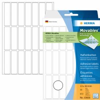 HERMA     HERMA Etiketten Movables 13×50mm 10606 weiss, non perm. 672