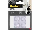 3M Schutzpuffer Anti Shock, Ø 22 mm, Transparent, 4er