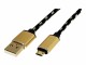Roline GOLD USB2.0 Kb,A-MicroB,rev.,0.8m