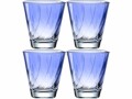 Leonardo Trinkglas Twist 215 ml, 4 Stück, Blau, Glas