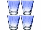 Leonardo Trinkglas Twist 215 ml, 4 Stück, Blau, Glas