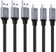 AUKEY     ImpulseCable USB-A-to-C bl. - CBCMD1    3 Pack 1.0 m Nylon Alu