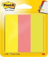 POST-IT Page Marker Neon 76x25mm 671-3 neon 3-farbig 3x100
