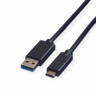 Roline USB-C Verbindungskabel - Typ A-C 3.2 - 0,5 m - Schwarz