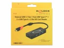 DeLock USB 3.1 Hub TypeC, 3x A + 2