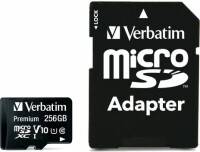 Verbatim Micro SDXC Card 256GB 44087 with Adapter Class