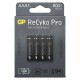 GP Batteries Recyko+ Pro, Akku 4xAAA NiMh, 800mAh, 1.2 Volt, GoGreen