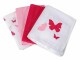 MAKIAN Mulltuch 4-er Set 80 x 80 cm Rosa/Rot