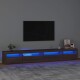 vidaXL TV-Schrank mit LED-Leuchten Braun Eichen-Optik 270x35x40 cm