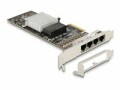 DeLock Netzwerkkarte 4xRJ45 Gigabit PCI-Express x4