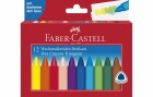 Faber-Castell Wachsmalstifte Mehrfarbig, 12 Stück, Verpackungseinheit