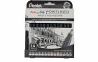 pentel Fineliner Pigment Pointliner Schwarz, 14er Set