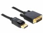 DeLock Kabel DisplayPort - DVI-D, 3 m, Kabeltyp: Anschlusskabel