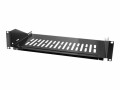 LogiLink - Étagère pour rack - noir, RAL 9005 - 2U - 19