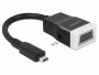 DeLock Adapterkabel Micro-HDMI - VGA Schwarz, Kabeltyp