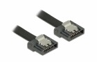 DeLock SATA3-Kabel schwarz, Clip, flexibel, 30 cm, Datenanschluss