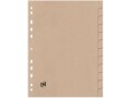 Oxford Register 12-teilig A4, Beige, Einteilung: Blanko