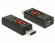 DeLock Strommessadapter USB-A Stecker - USB-A Buchse, USB