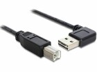 DeLock Delock Easy-USB2.0-Kabel A-B: 1m, USB-A Anschluss 90ø