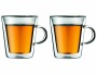 Bodum Thermotasse Canteen 200 ml, 2 Stück, Transparent