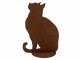Ambiance Dekofigur Katze auf Platte, sitzend, Bewusste