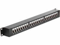 DeLock Patchpanel 24 Port, Cat.6 STP 19"-Rack Kupplung, Montage