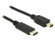 DeLock Delock USB2.0-Kabel TypC-MiniB: 1m, schwarz.