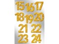 Braun + Company B+C Adventskalender-Zahlen Glitzer gold