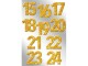 Braun + Company Adventskalender-Zahlen Glitzer, Gold, Motive: Zahlen