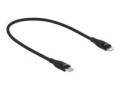 DeLock USB-Kabel USB C - Lightning 0.5 m, Schwarz