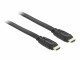 DeLock Kabel flach HDMI - HDMI, 3 m, Schwarz