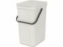 Brabantia Recyclingbehälter Sort & Go 12 l, Hellgrau, Material