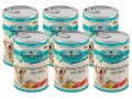 LandFleisch Nassfutter Classic Rinderherzen mit Reis, 6 x 400