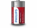 Philips Batterie Batterie Power Alkaline D 2 Stück, Batterietyp