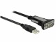 DeLock Serial-Adapter USB-A zu RS-232 DB9, 3m, Datenanschluss