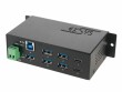 EXSYS USB-Hub EX-1197HMS, Stromversorgung: Terminal Block, USB