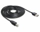 DeLock Easy USB2.0 Kabel, A - B, 3m, SW