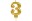 Bild 0 Amscan Zahlenkerze Nummer 3, 1 Stück, Detailfarbe: Gold