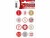 Bild 1 Herma Stickers Adventskalender-Zahlen Sticker Rot/Gold, 2 Blatt, Motive