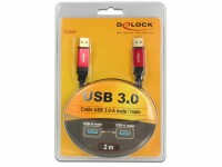 DeLock Kabel USB 3.0-A Stecker / Stecker 2 m
