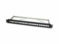 LogiLink - Patch Panel - RJ-45 X 24 - Schwarz, RAL 9005 - 1U