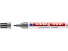 edding Permanent-Marker 3000 Grau, Strichstärke: 3 mm